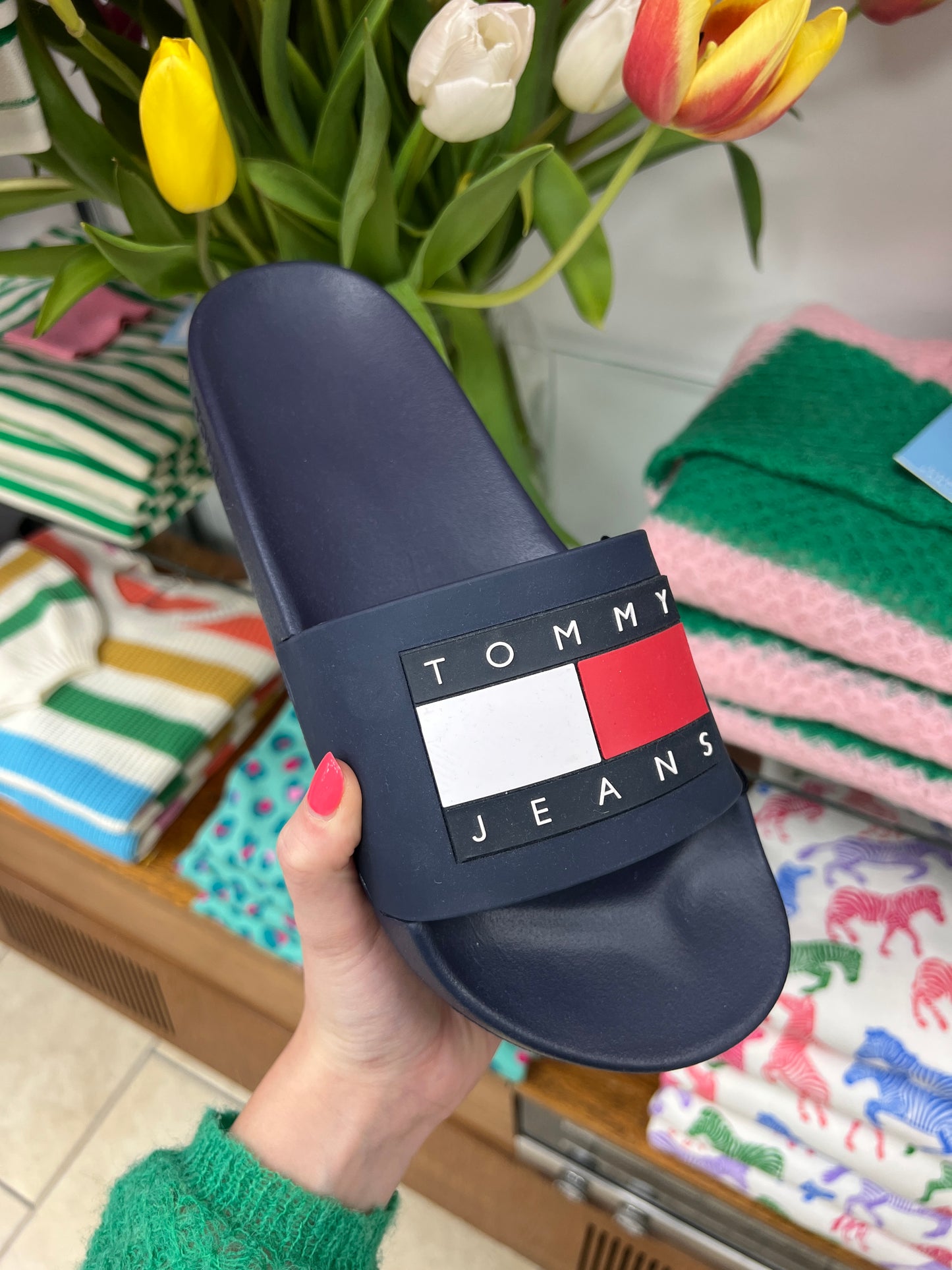 Tommy Jeans Essential Flag Pool Slide - Twilight Navy