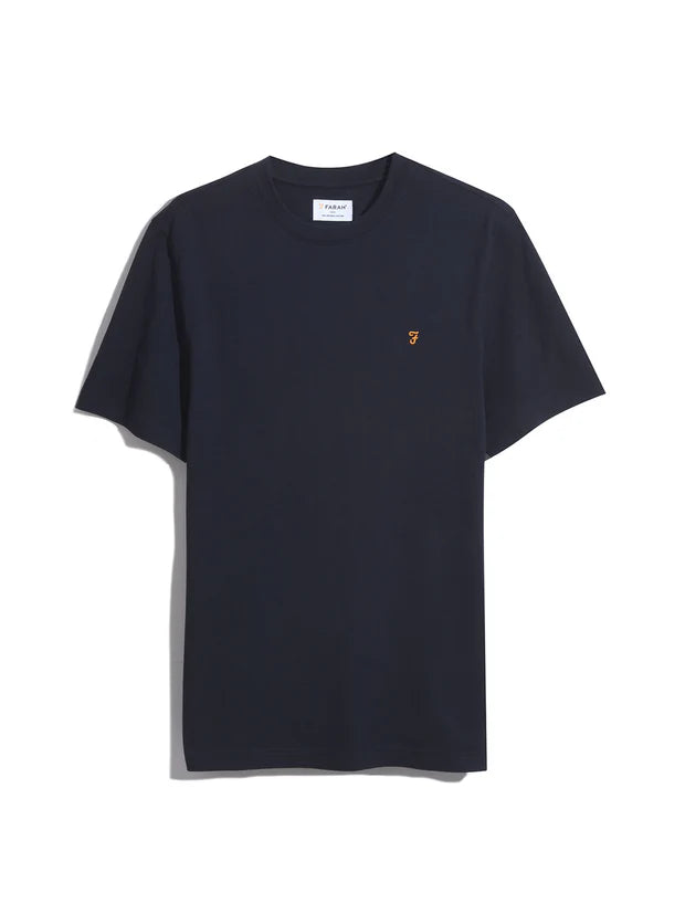 Danny Regular Fit Organic Cotton T-Shirt In True Navy