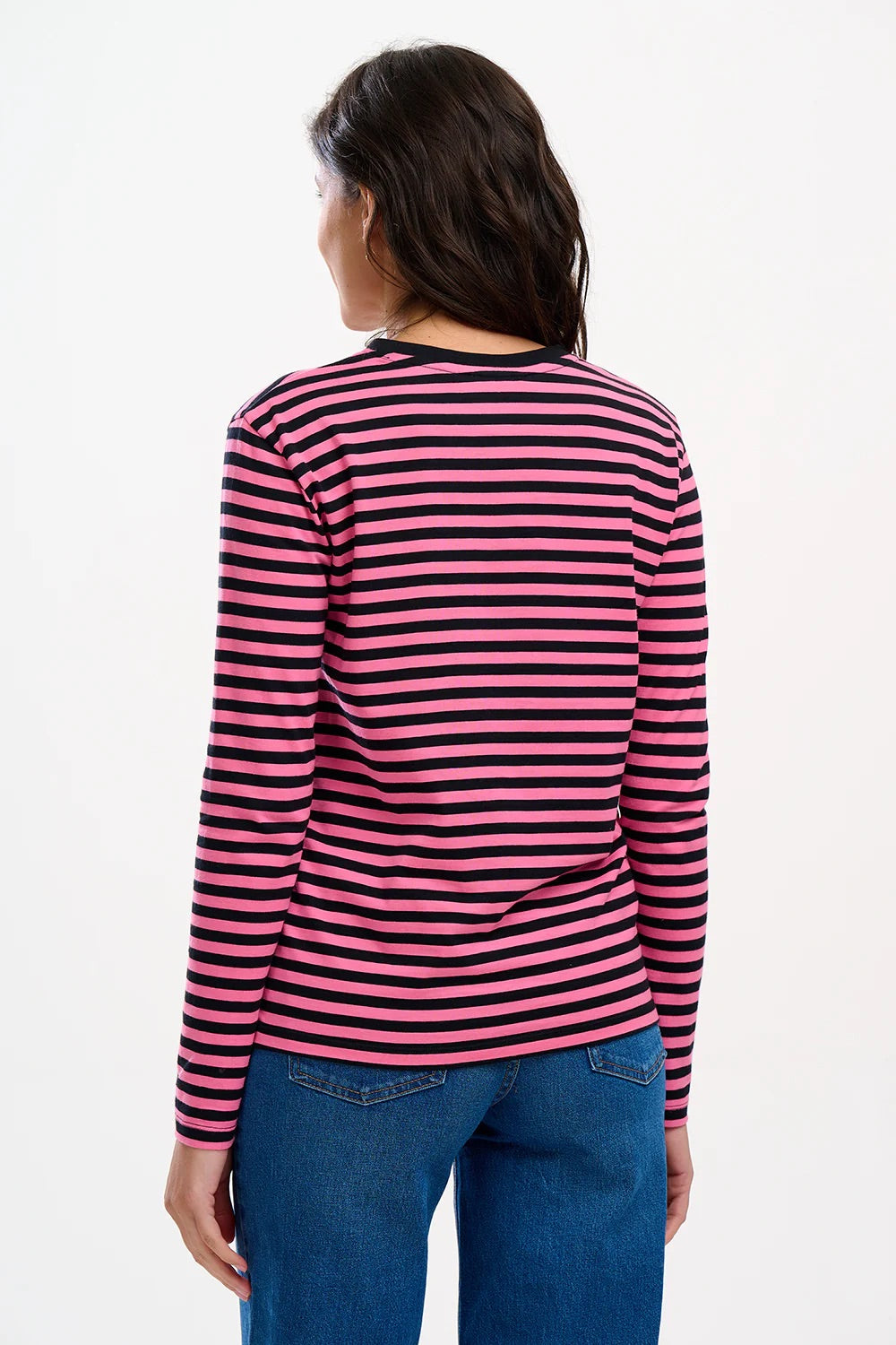 Sugarhill Brighton - Brunswick Jersey Top - Black/Pink, Leaping Tiger