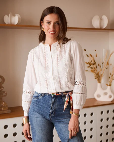 Millie Lace Blouse - White