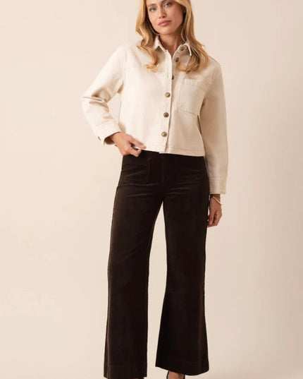 Elnette Velvet Cord Trouser - Chocolate
