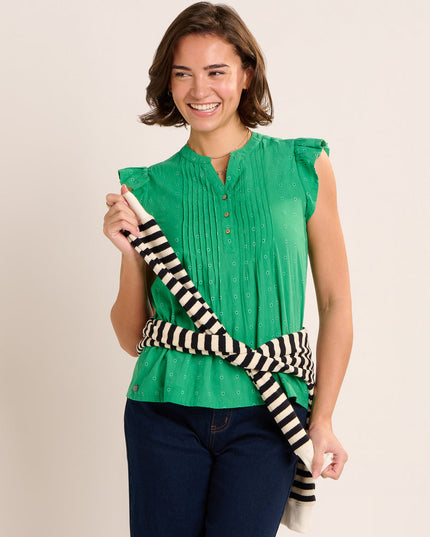 Talita Dobby Blouse - Green