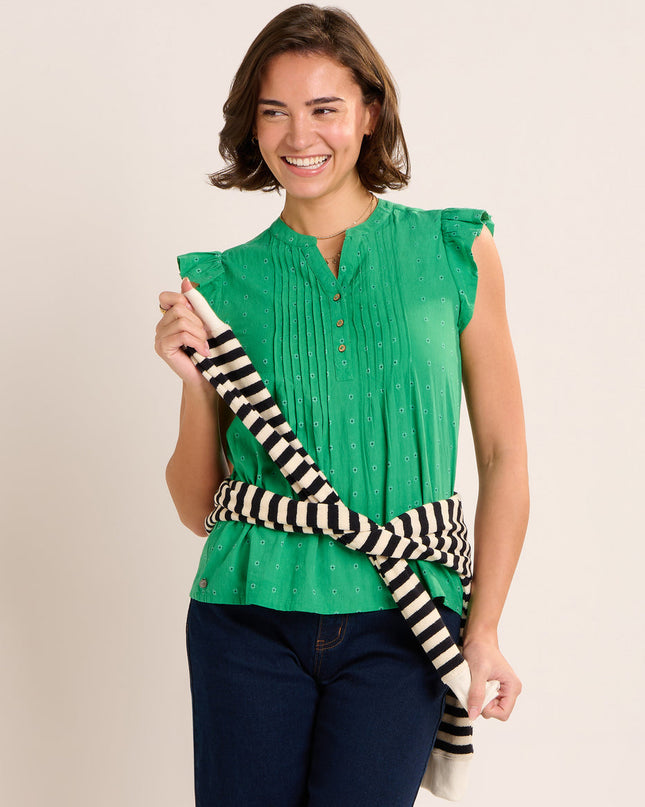 Talita Dobby Blouse - Green