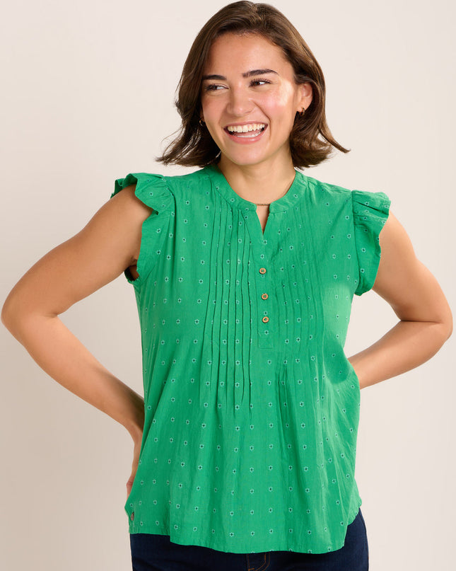 Talita Dobby Blouse - Green
