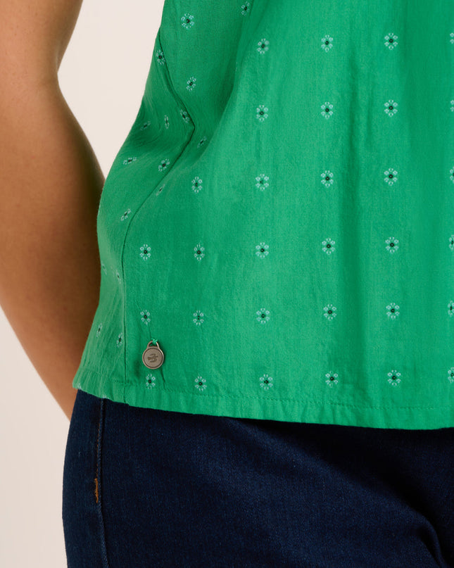 Talita Dobby Blouse - Green