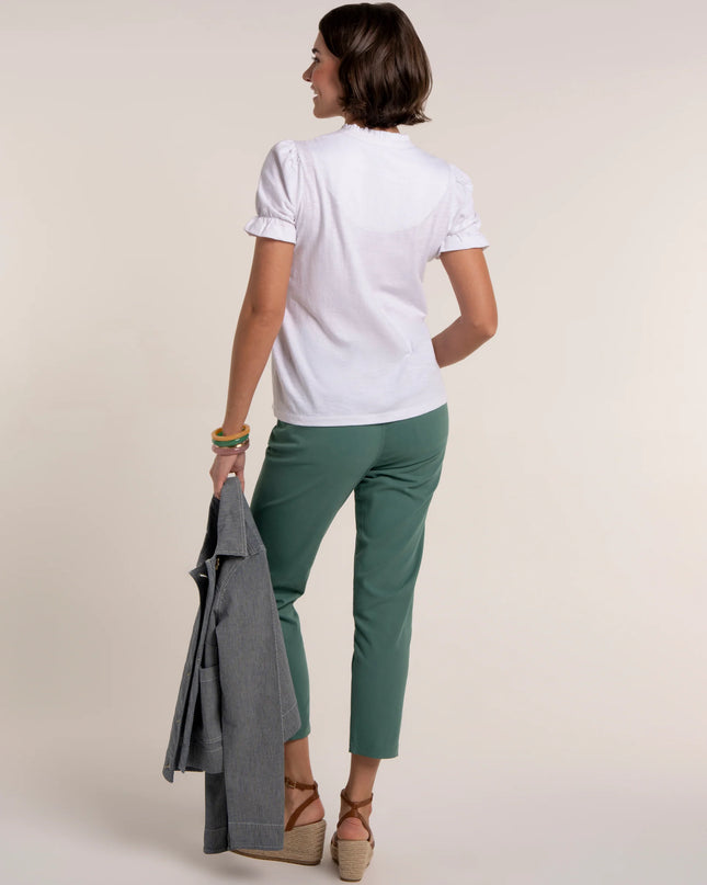 Isadora Embroidered Jersey Blouse