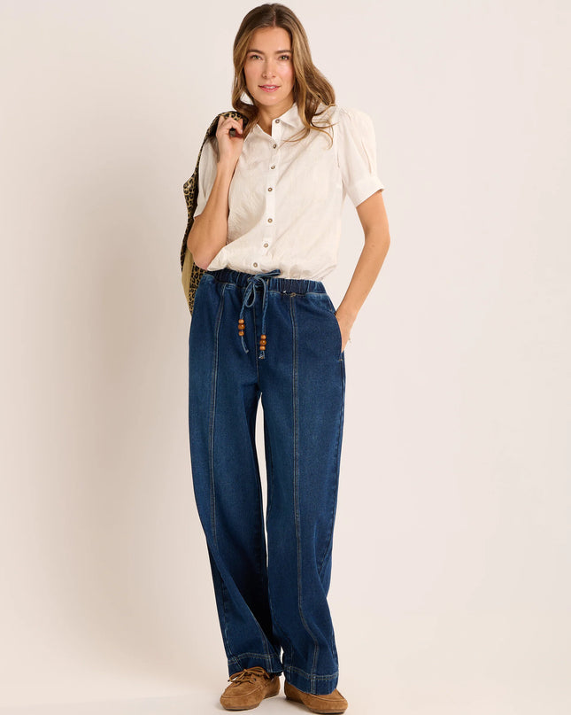 Tayanna Denim Trousers - Blue