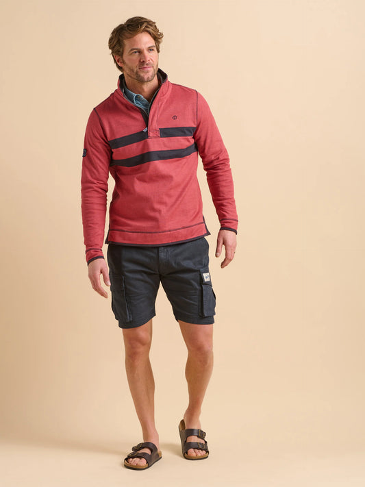 Red Pique Quarter Zip