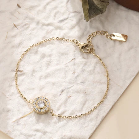 Gwenaëlle Zirconium Bracelet - Gold