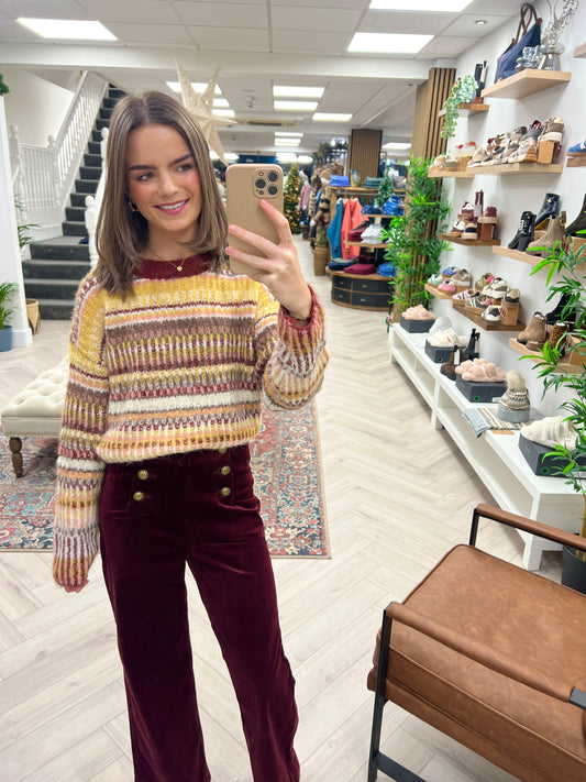 Rachel Retro Fluffy Mohair Jumper - Mustard