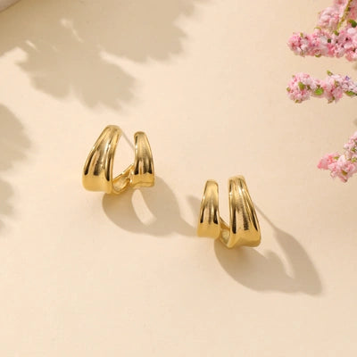Solange Double Hoop Earring - Gold