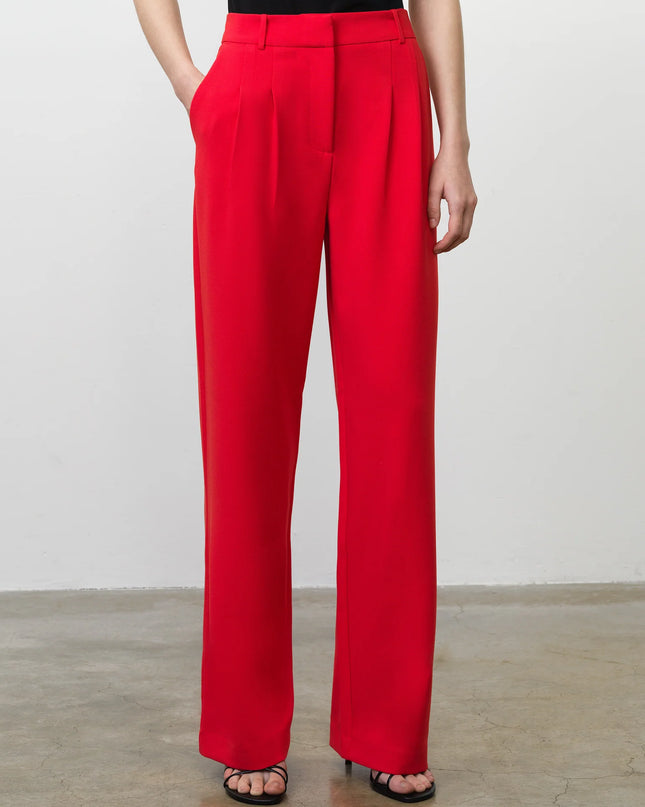 Carlie Suiting Trouser - Watermelon Red
