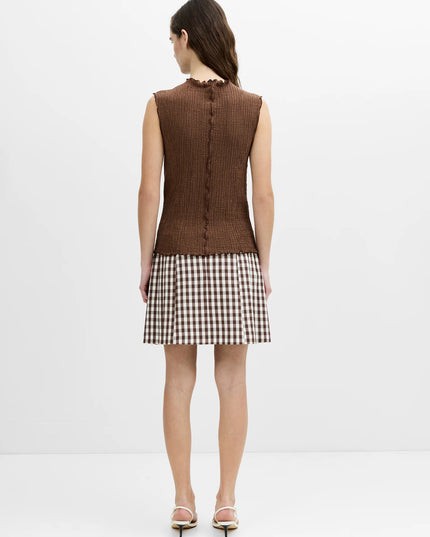 Andie Textured Top - Espresso Brown