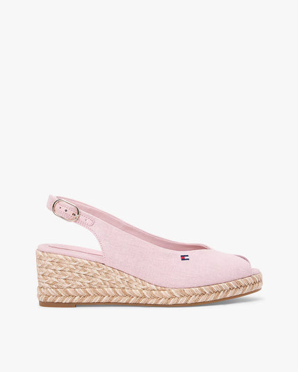 Hemp Slingback Wedge Espadrilles - Foggy Pink