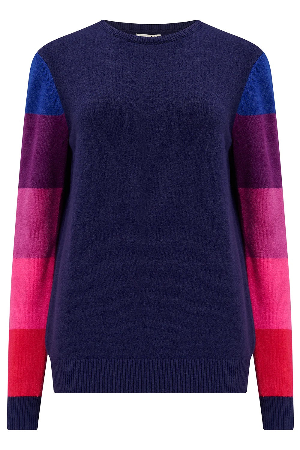 Sugarhill Brighton - Lacie Jumper - Navy, Colour Block Sleeve