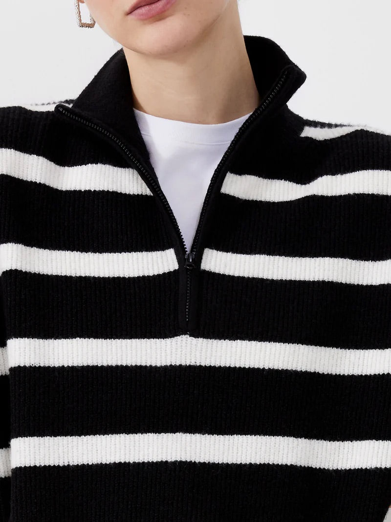 Vhari Half Knit - Black/White