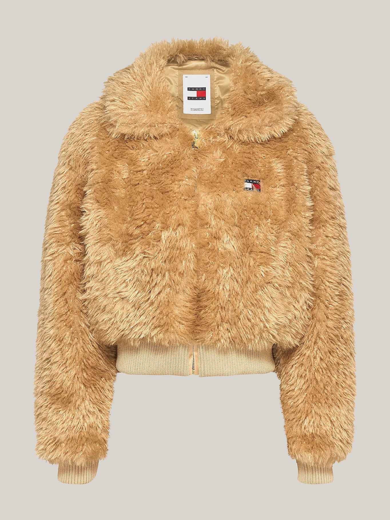 Tommy Jeans - Faux Shearling Zip-Thru Jacket - Gentle Gold