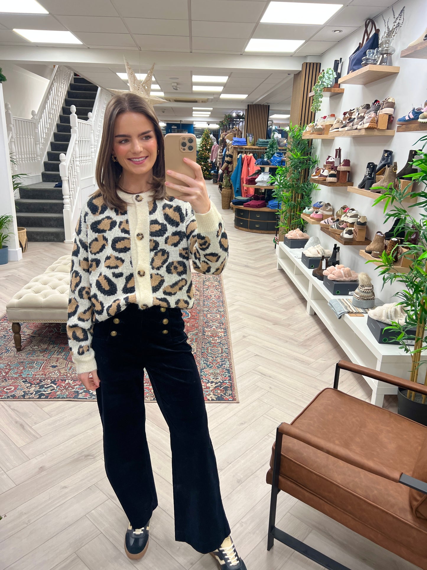 Allie Leopard Print Cardigan