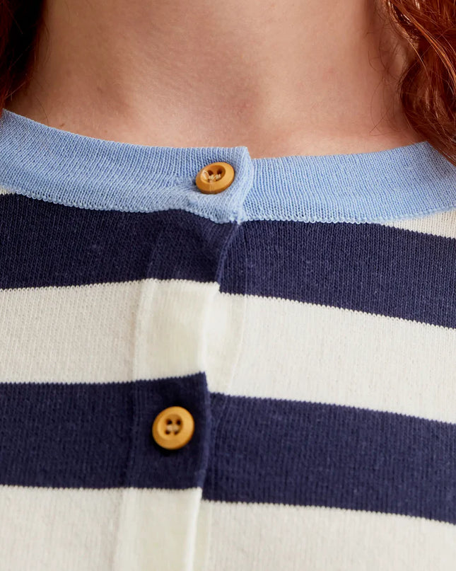 Nautical Cardigan - Navy/Blue