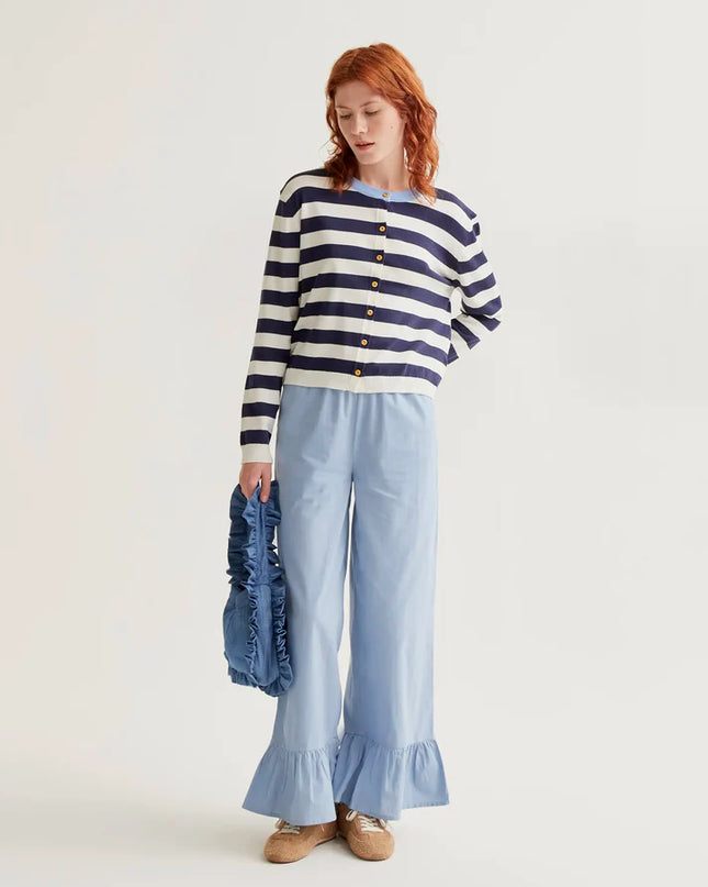 Nautical Cardigan - Navy/Blue