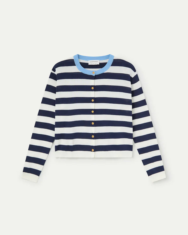 Nautical Cardigan - Navy/Blue