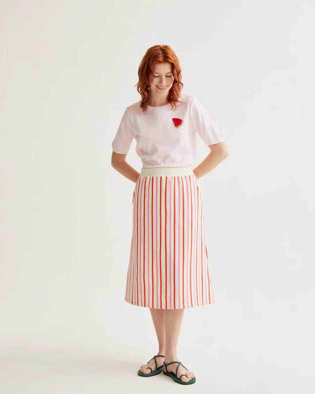 Allie Embroidered Knit Top - Pink