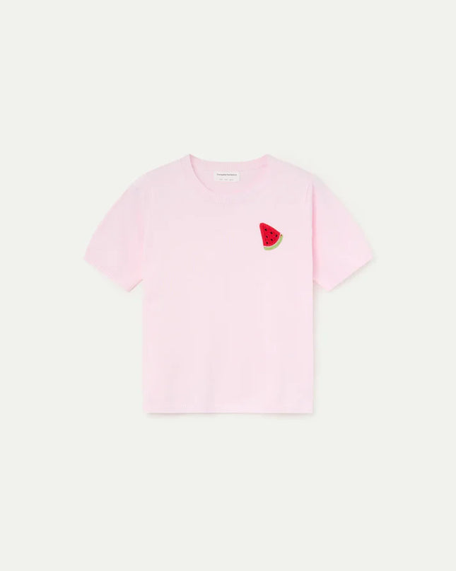 Allie Embroidered Knit Top - Pink