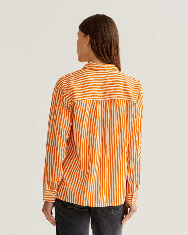 Eva Stripe Shirt - Orange