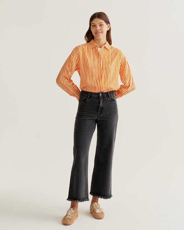 Eva Stripe Shirt - Orange