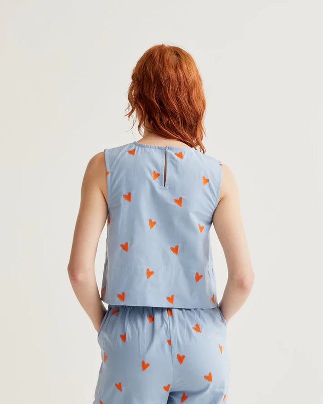 Susie Embroidered Heart Top