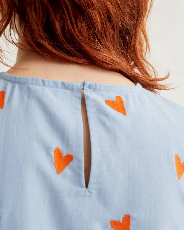 Susie Embroidered Heart Top