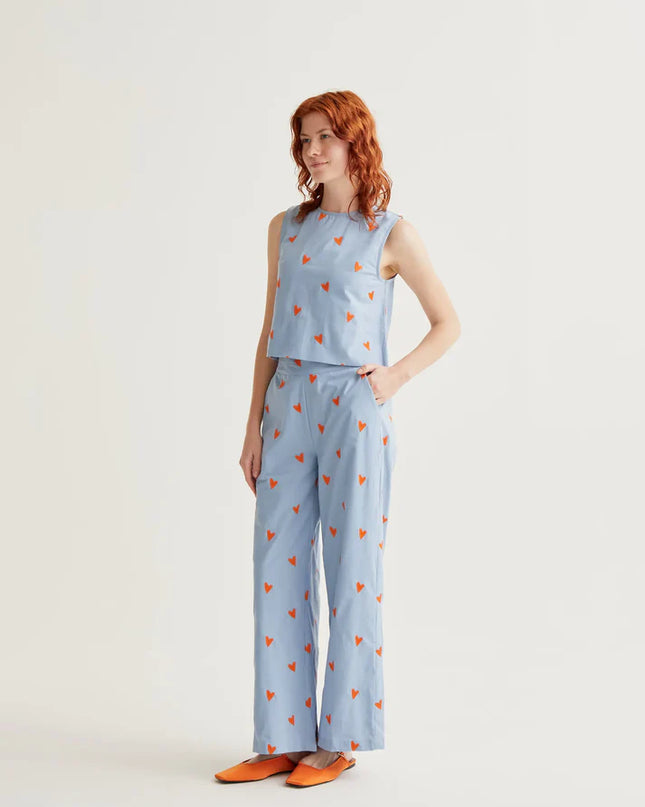 Susie Embroidered Heart Top