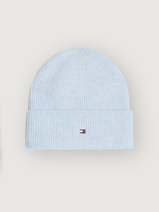 Tommy Hilfiger - Essential Flag Fuzzy Beanie - Breezy Blue