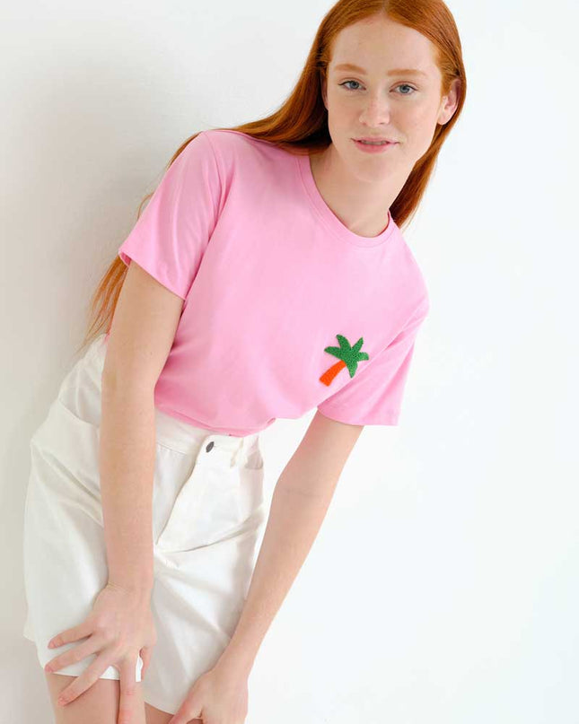 Palm Tree T-Shirt - Pink