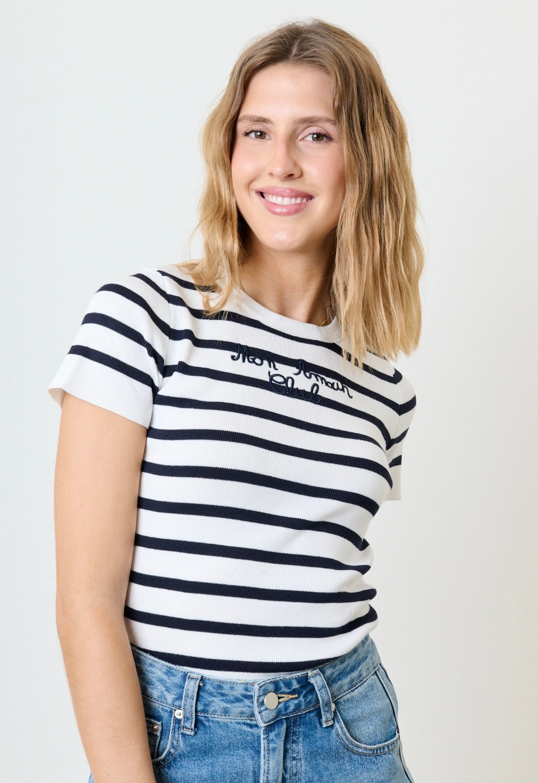 Mon Amour Club Tee - Navy