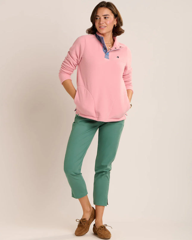 Trent Quarter Zip Micro Fleece - Pink