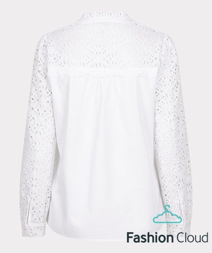 EsQualo Broderie Anglaise Blouse - Off White