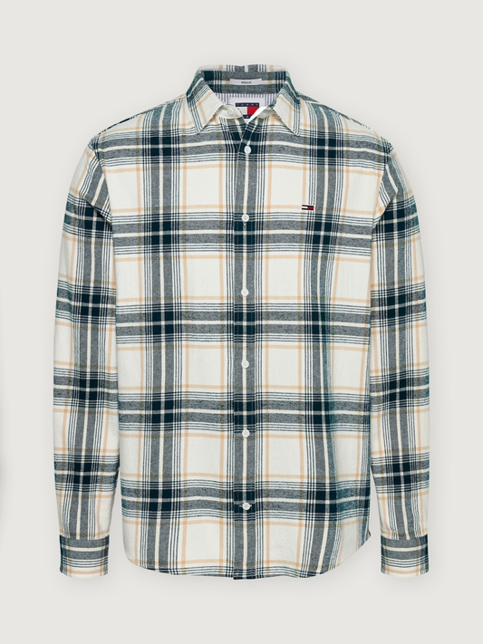 Tommy Jeans - Flannel Check Relaxed Shirt - Ancient White Check