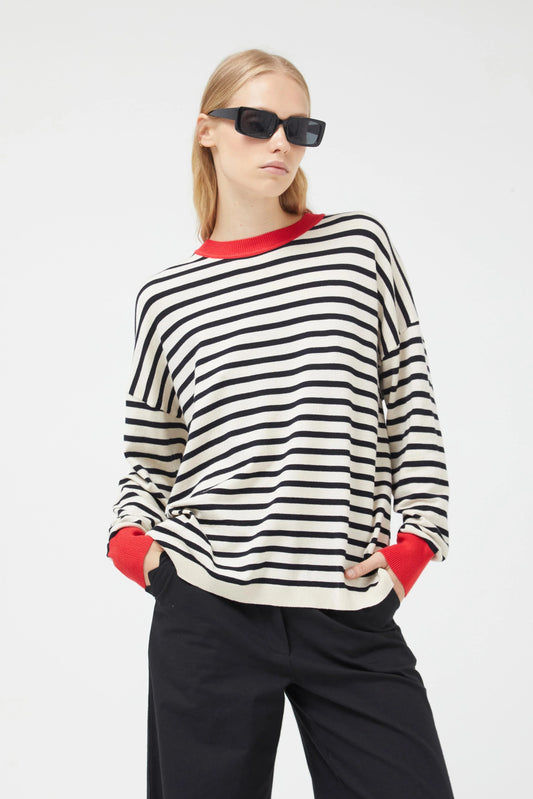 Compania Fantastica Oversized Sweater - Nautical Stripe