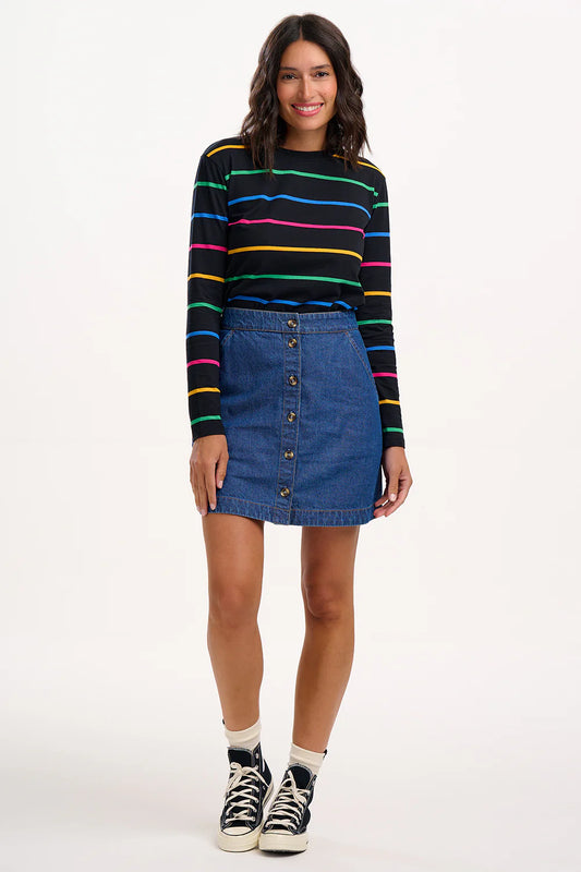 Trixie Mini Skirt - Deep Blue Denim