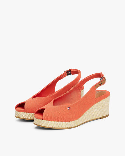 Canvas Slingback Wedge Espadrille Sandals - Rustic Clay