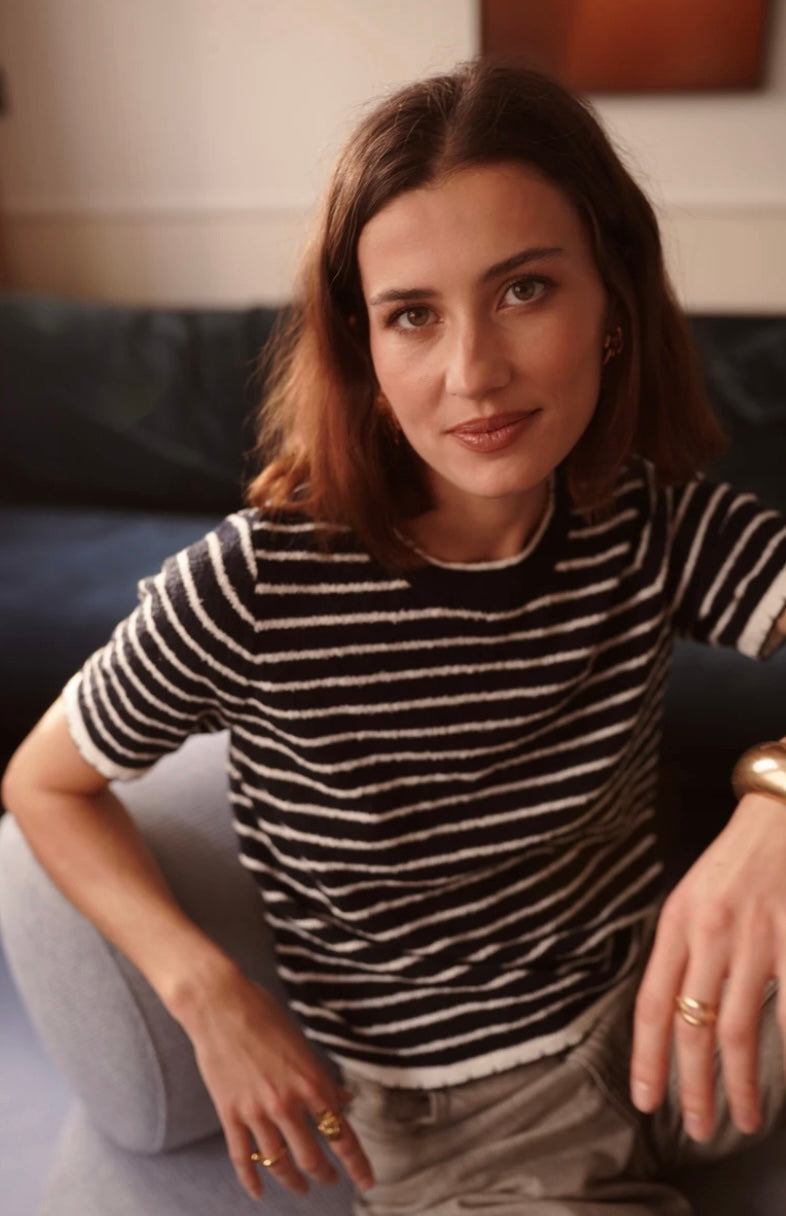 Olivia Knit Top - Navy