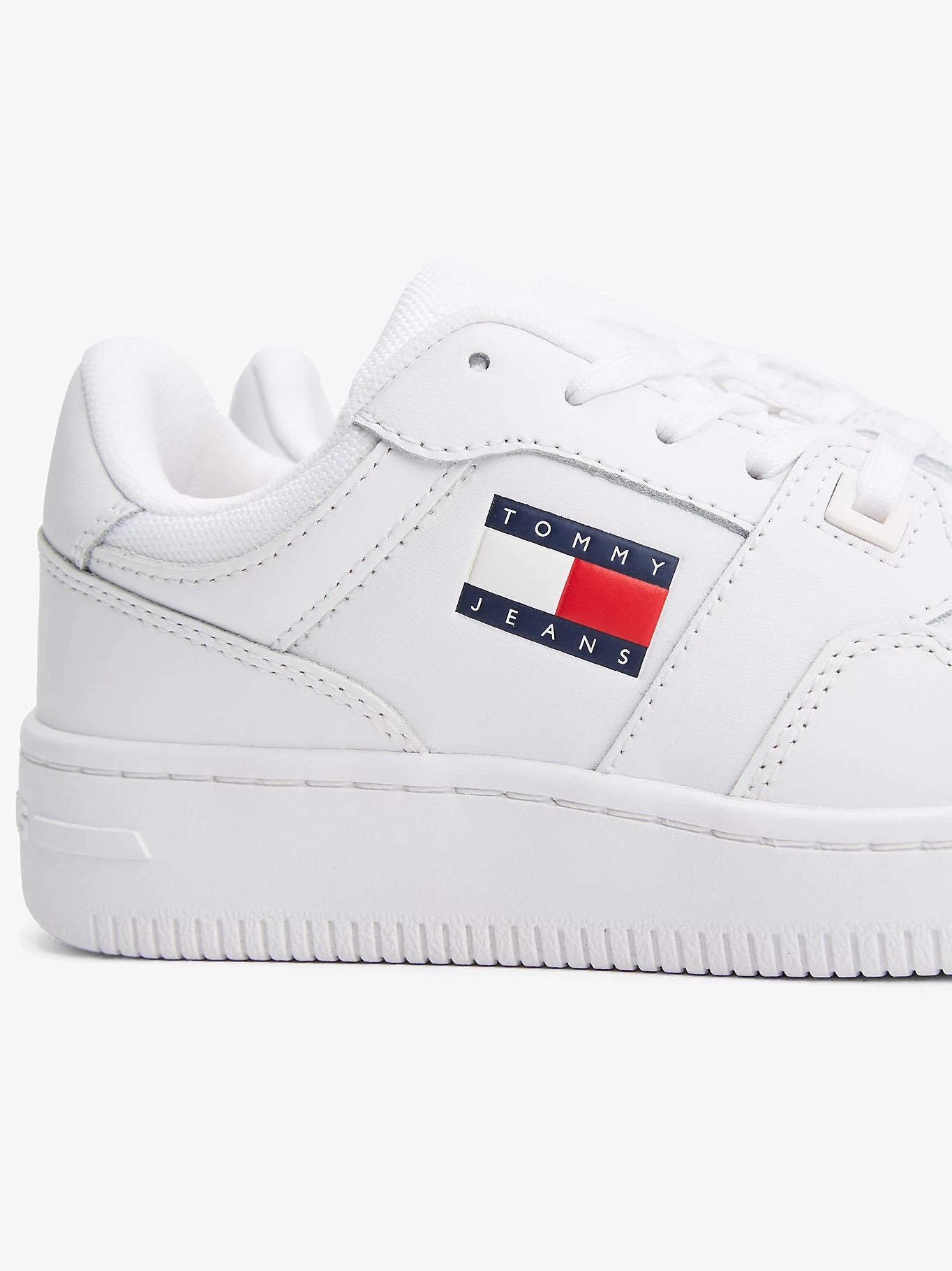 Tommy Jeans - Retro Leather Basketball Trainers - White