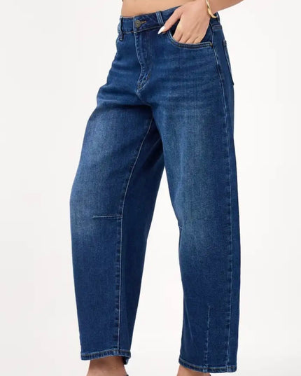 Livia Barrel Jean - Blue Denim