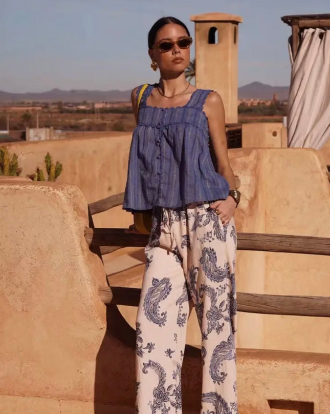 Jess Wide Strap Lace Detail Top