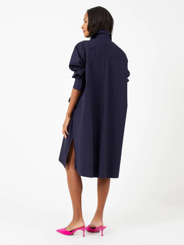 Rhodes Poplin Shirt Dress - Marine