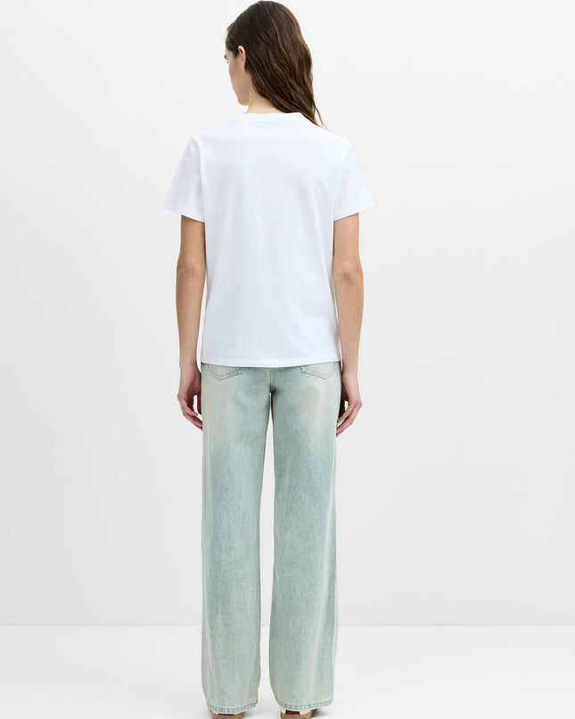 White Peached Cotton Noughts and Kisses Graphic T-Shirt