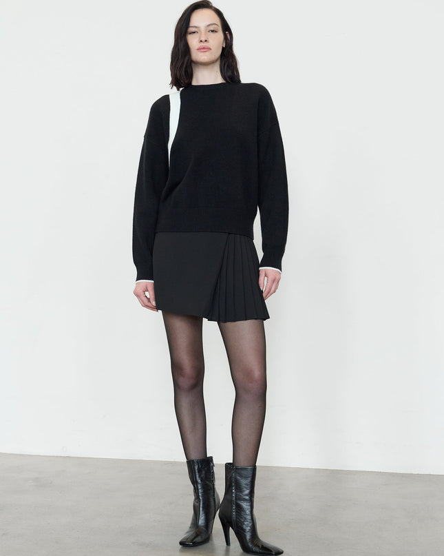 Davan Monochrome Bow Back Knit Jumper