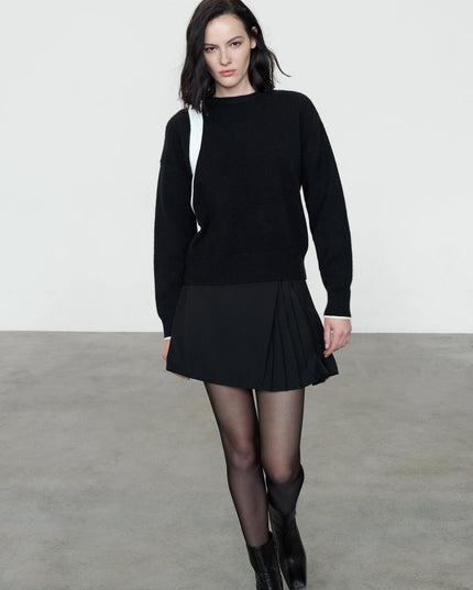 Davan Monochrome Bow Back Knit Jumper