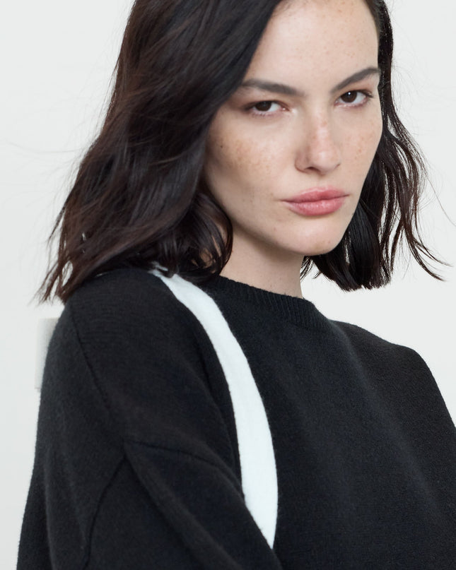 Davan Monochrome Bow Back Knit Jumper